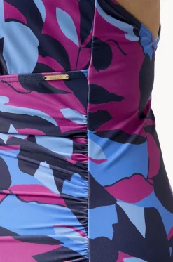 Printed Shaping V Neck One Piece