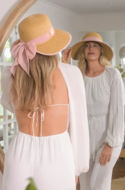 Ribbon Medium Brim Visor Cap