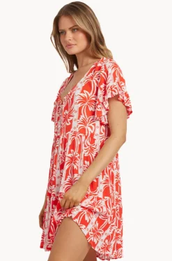 Row Of Palms Tiered Dress