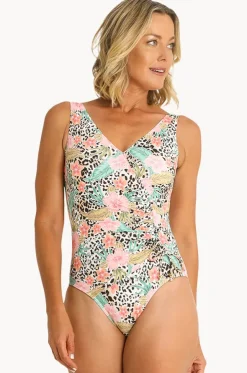 Sabine Gathered Surplice One Piece