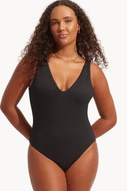 Sea Dive Deep V Neck One Piece