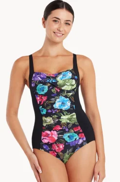 Sea Velvet Ruched Front One Piece