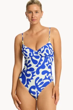 Seascape Balconette Bra One Piece