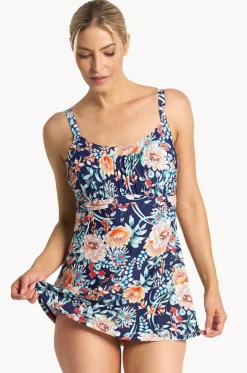 Select Floral Empire Swim Dress
