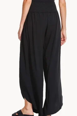Shirred Waist Wrap Pant