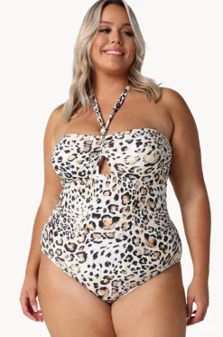 Snow Leopard Bandeau One Piece