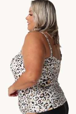 Snow Leopard Flounce Tankini Separate