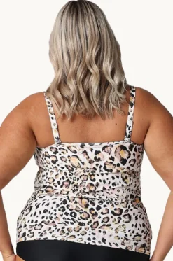 Snow Leopard Flounce Tankini Separate