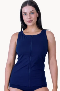 Sports Zip Through Tankini Separate
