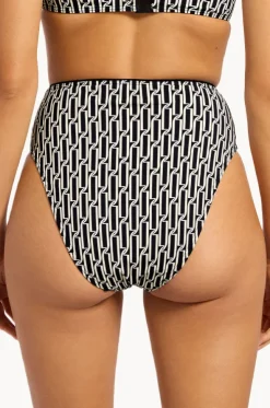 Spring Geo High Waist High Leg Pant