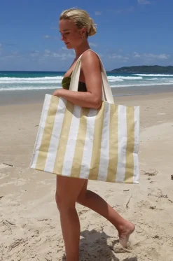 Stripe Carryall Beach Bag