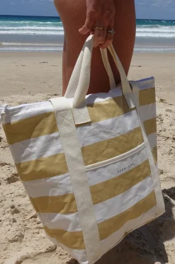 Stripe Light Cooler Tote