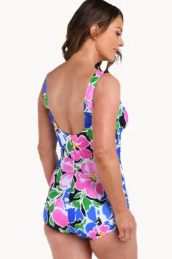 Summer Splash Floral Shirred One Piece