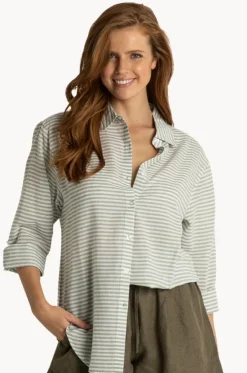 Summer Stripe Boyfriend Shirt