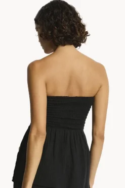 Sunset Shirred Bandeau Top