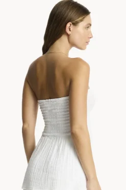 Sunset Shirred Bandeau Top