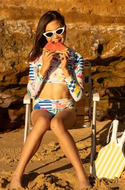 Teen Girls Camille Crop Suntop Set