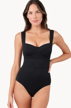 Texture Bustier Balconette One Piece