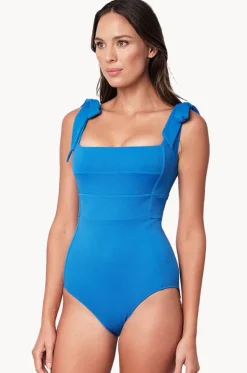 Textured Classic Square Neck One Piece