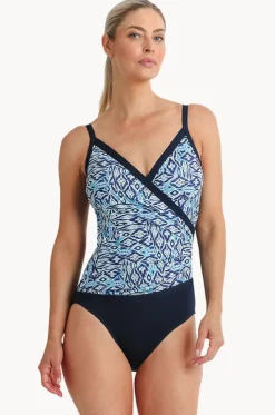 Tide Diagonal Drape One Piece