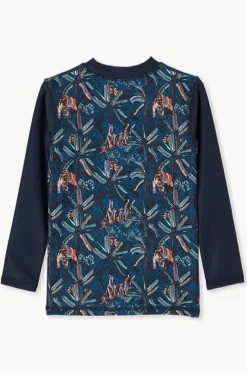 Toddler Boys Tiger Palm Long Sleeve Suntop