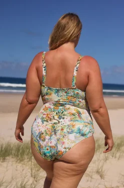 Tropicana Frill V Neck One Piece