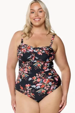 Wild Berries Twist Front Bandeau One Piece