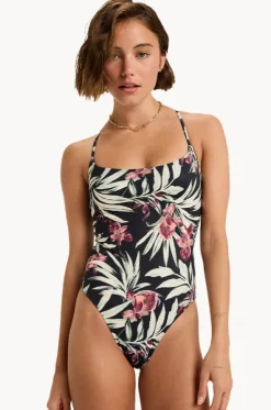 Wind Swept Floral Beach Classics One Piece