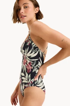 Wind Swept Floral Beach Classics One Piece