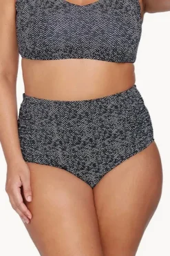 Zig Zag Rouched High Waist Pant