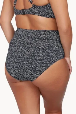 Zig Zag Rouched High Waist Pant